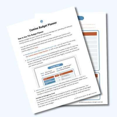 Preview of the Camino Budget Planner PDF